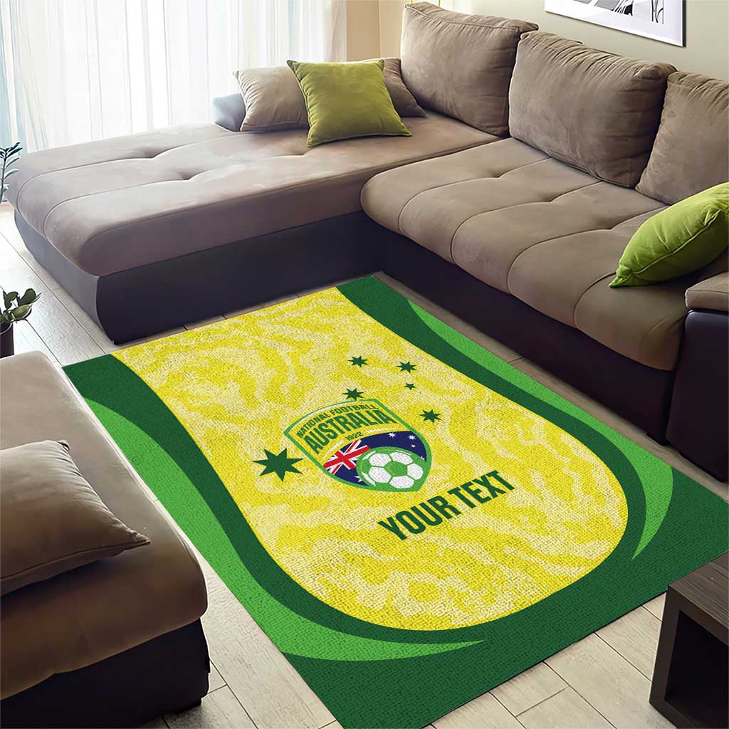 Australia Football Custom Area Rug Go Socceroos Grunge Sporty Style - Aussie Hoodie