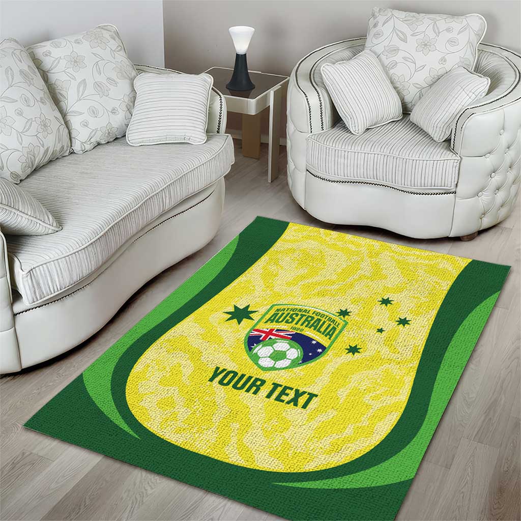 Australia Football Custom Area Rug Go Socceroos Grunge Sporty Style - Aussie Hoodie
