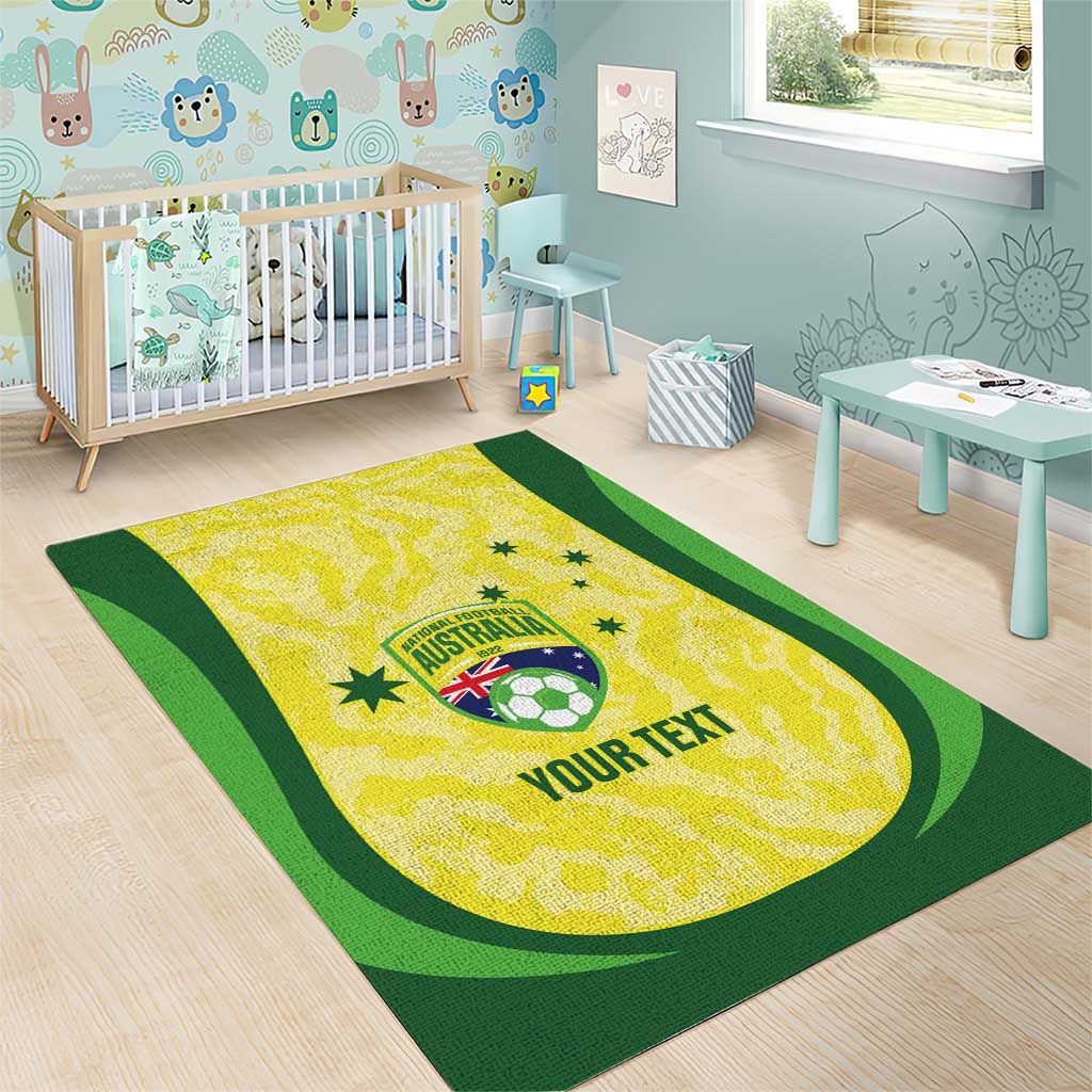 Australia Football Custom Area Rug Go Socceroos Grunge Sporty Style - Aussie Hoodie