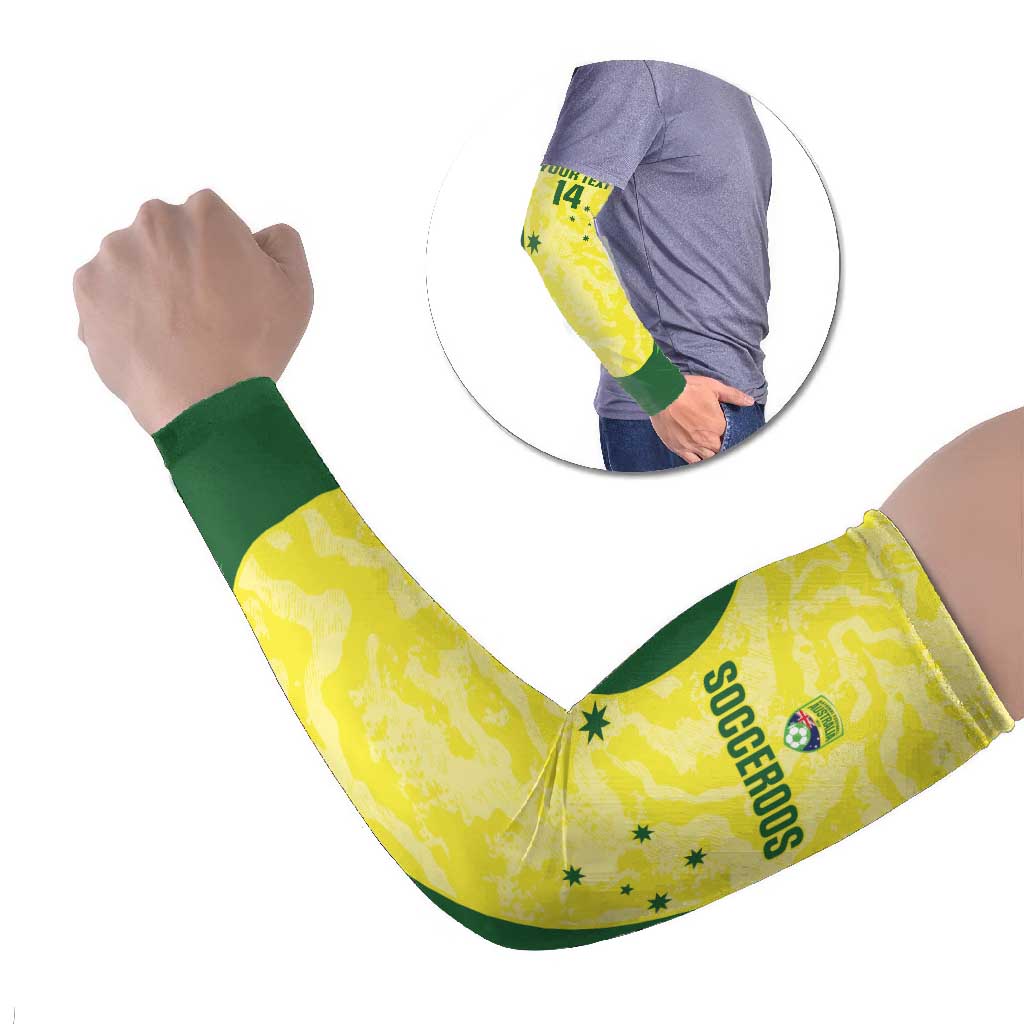 Australia Football Custom Arm Sleeves Go Socceroos Grunge Sporty Style - Aussie Hoodie