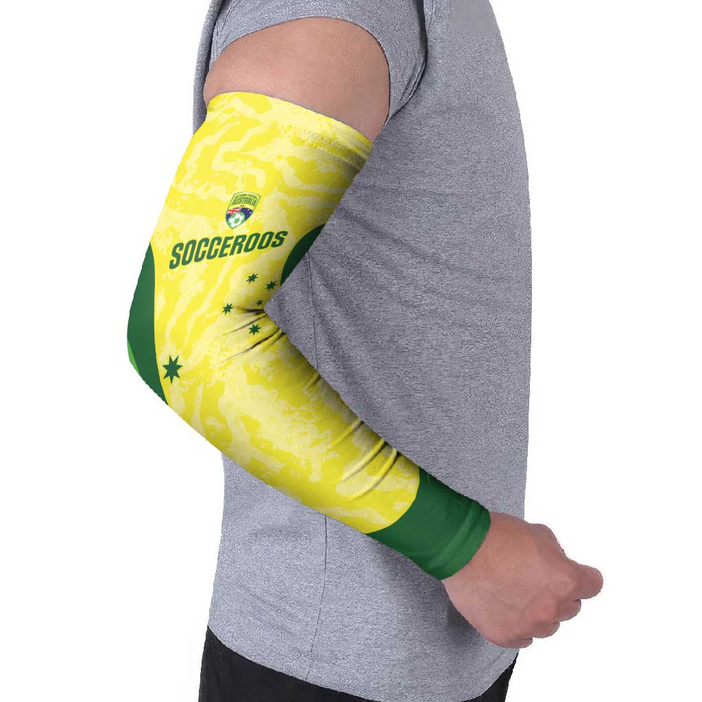 Australia Football Custom Arm Sleeves Go Socceroos Grunge Sporty Style - Aussie Hoodie