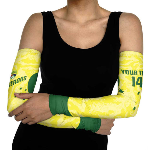 Australia Football Custom Arm Sleeves Go Socceroos Grunge Sporty Style - Aussie Hoodie