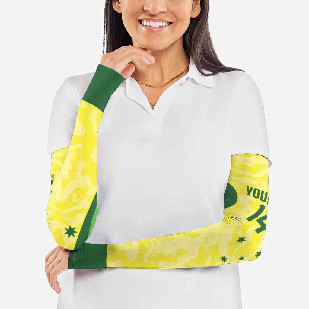 Australia Football Custom Arm Sleeves Go Socceroos Grunge Sporty Style - Aussie Hoodie
