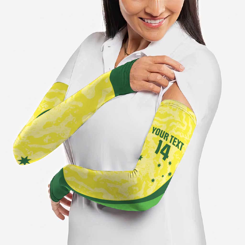 Australia Football Custom Arm Sleeves Go Socceroos Grunge Sporty Style - Aussie Hoodie