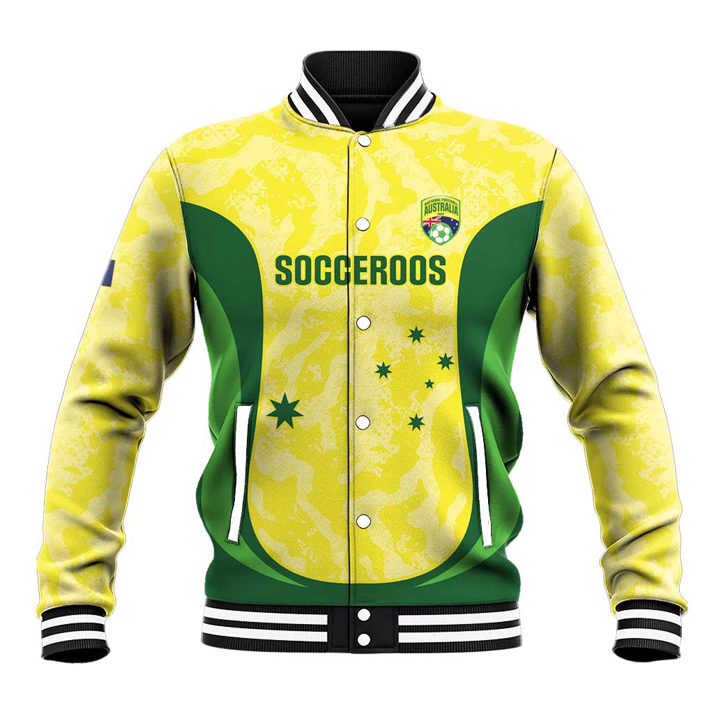 Australia Football Custom Baseball Jacket Go Socceroos Grunge Sporty Style - Aussie Hoodie