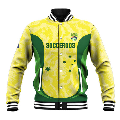 Australia Football Custom Baseball Jacket Go Socceroos Grunge Sporty Style - Aussie Hoodie