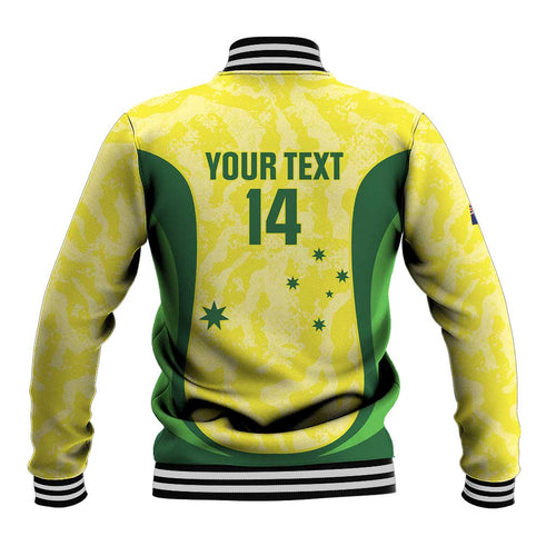 Australia Football Custom Baseball Jacket Go Socceroos Grunge Sporty Style - Aussie Hoodie