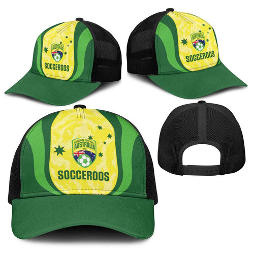 Australia Football Baseball Net Cap Go Socceroos Grunge Sporty Style - Aussie Hoodie