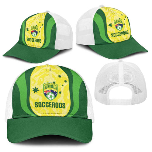 Australia Football Baseball Net Cap Go Socceroos Grunge Sporty Style - Aussie Hoodie