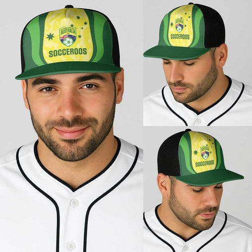 Australia Football Baseball Net Cap Go Socceroos Grunge Sporty Style - Aussie Hoodie