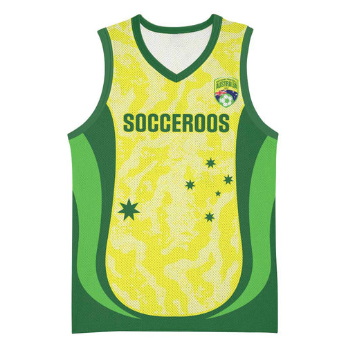 Australia Football Custom Basketball Jersey Go Socceroos Grunge Sporty Style - Aussie Hoodie