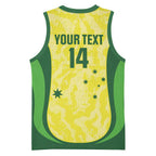 Australia Football Custom Basketball Jersey Go Socceroos Grunge Sporty Style - Aussie Hoodie