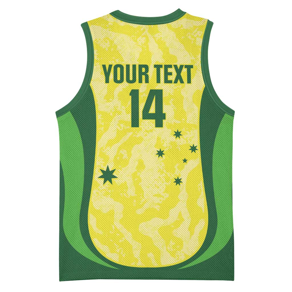 Australia Football Custom Basketball Jersey Go Socceroos Grunge Sporty Style - Aussie Hoodie