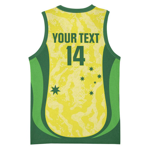 Australia Football Custom Basketball Jersey Go Socceroos Grunge Sporty Style - Aussie Hoodie