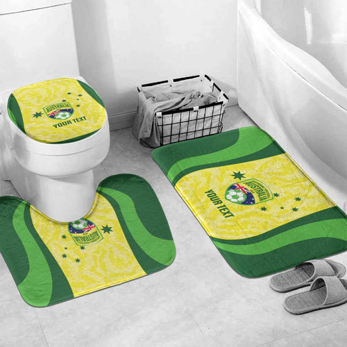 Australia Football Custom Bathroom Set Go Socceroos Grunge Sporty Style - Aussie Hoodie