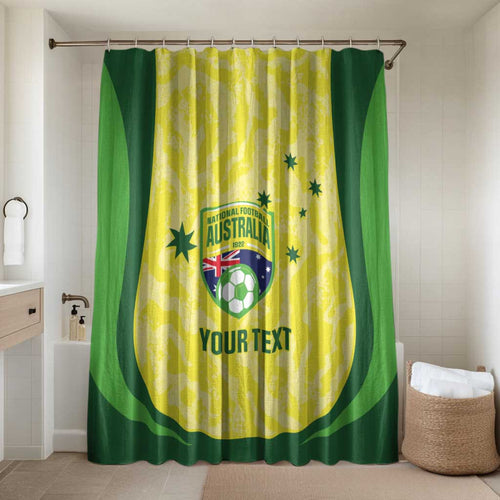 Australia Football Custom Bathroom Set Go Socceroos Grunge Sporty Style - Aussie Hoodie