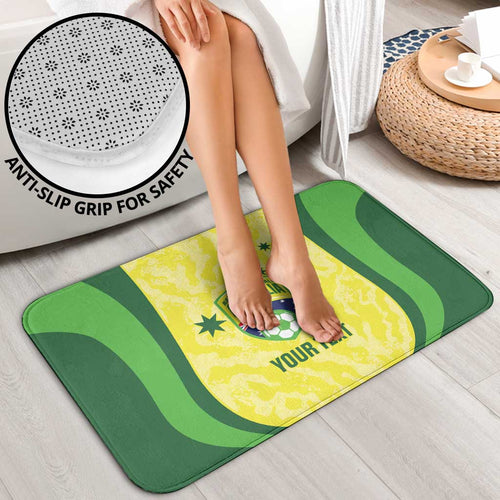 Australia Football Custom Bathroom Set Go Socceroos Grunge Sporty Style - Aussie Hoodie