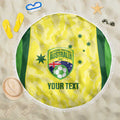 Australia Football Custom Beach Blanket Go Socceroos Grunge Sporty Style - Aussie Hoodie