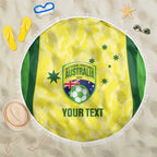 Australia Football Custom Beach Blanket Go Socceroos Grunge Sporty Style - Aussie Hoodie