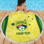 Australia Football Custom Beach Blanket Go Socceroos Grunge Sporty Style - Aussie Hoodie