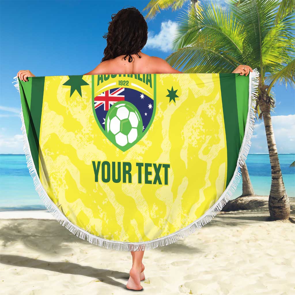 Australia Football Custom Beach Blanket Go Socceroos Grunge Sporty Style - Aussie Hoodie