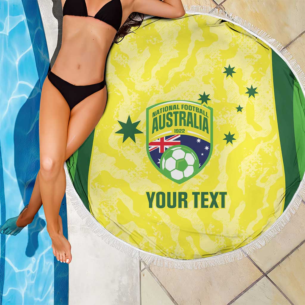 Australia Football Custom Beach Blanket Go Socceroos Grunge Sporty Style - Aussie Hoodie