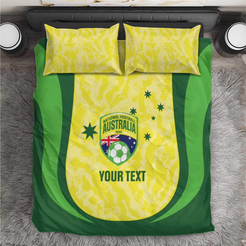 Australia Football Custom Bedding Set Go Socceroos Grunge Sporty Style - Aussie Hoodie