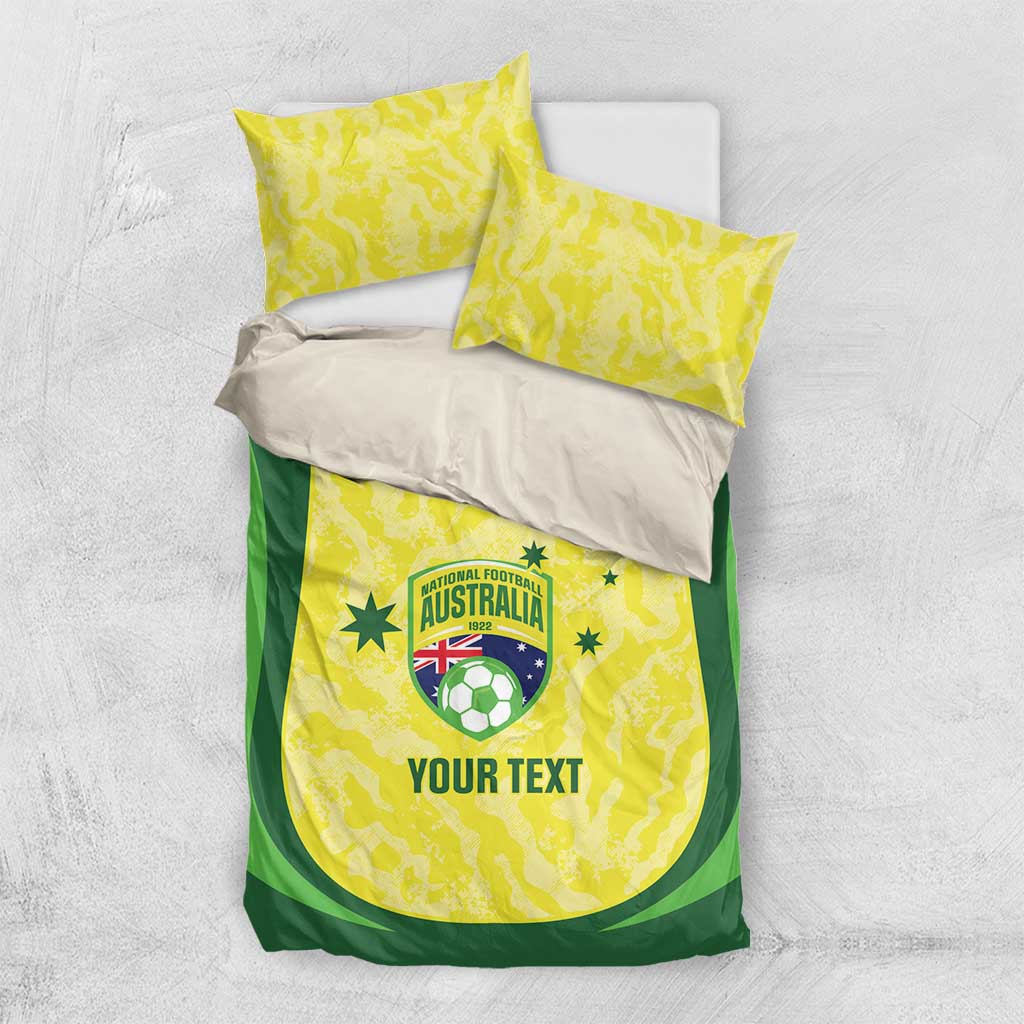 Australia Football Custom Bedding Set Go Socceroos Grunge Sporty Style - Aussie Hoodie