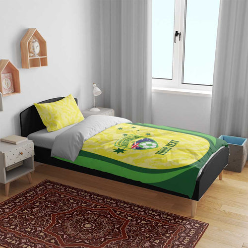 Australia Football Custom Bedding Set Go Socceroos Grunge Sporty Style - Aussie Hoodie