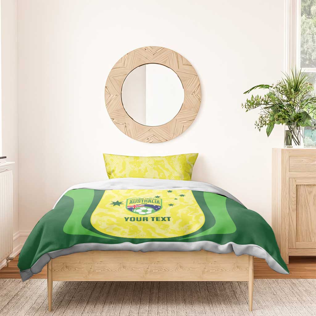 Australia Football Custom Bedding Set Go Socceroos Grunge Sporty Style - Aussie Hoodie