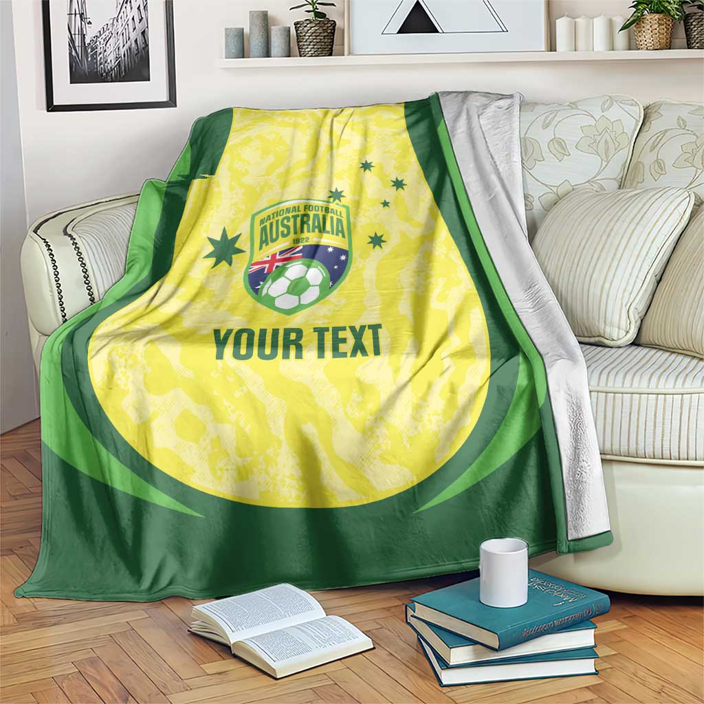 Australia Football Custom Blanket Go Socceroos Grunge Sporty Style - Aussie Hoodie