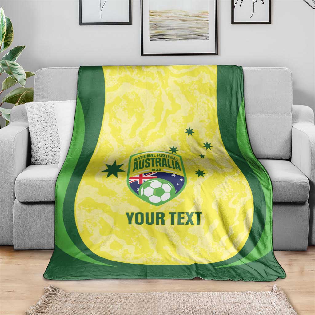 Australia Football Custom Blanket Go Socceroos Grunge Sporty Style - Aussie Hoodie