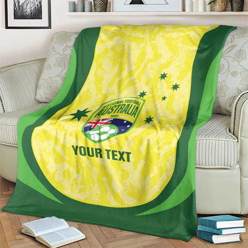 Australia Football Custom Blanket Go Socceroos Grunge Sporty Style - Aussie Hoodie