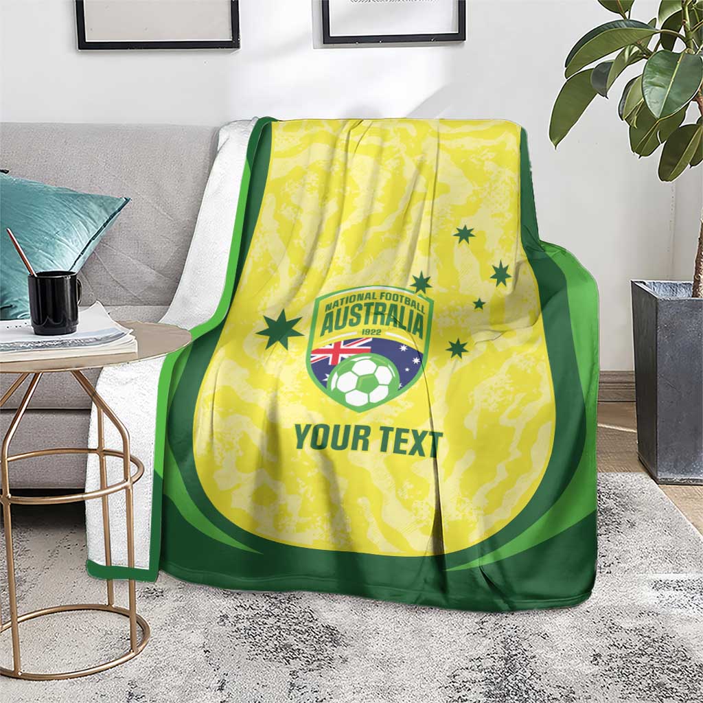 Australia Football Custom Blanket Go Socceroos Grunge Sporty Style - Aussie Hoodie