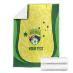 Australia Football Custom Blanket Go Socceroos Grunge Sporty Style - Aussie Hoodie