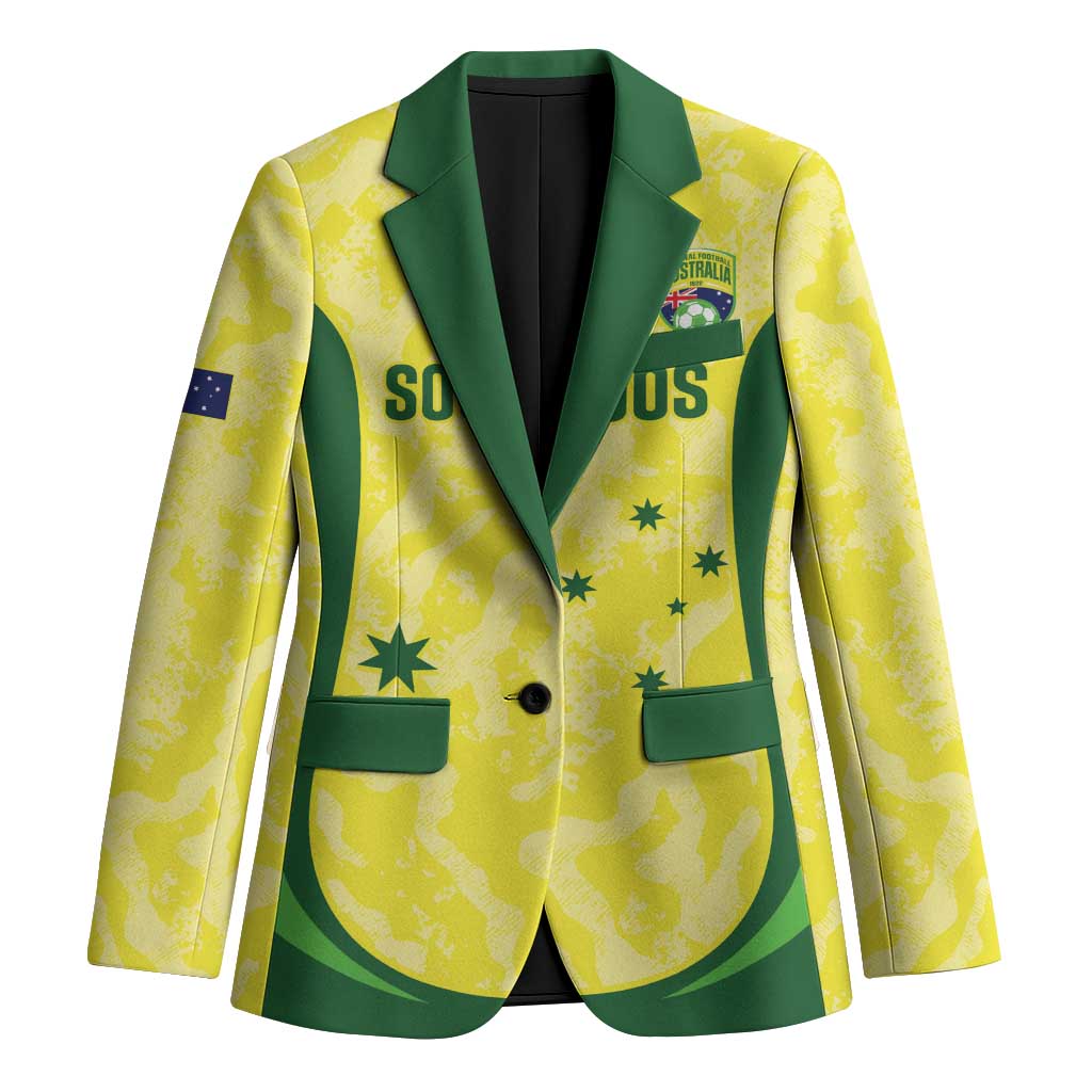 Australia Football Custom Blazer Go Socceroos Grunge Sporty Style - Aussie Hoodie