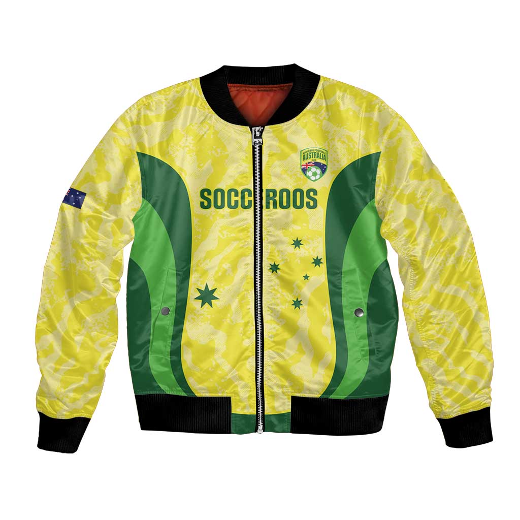 Australia Football Custom Bomber Jacket Go Socceroos Grunge Sporty Style - Aussie Hoodie