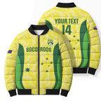 Australia Football Custom Bomber Puffer Jacket Go Socceroos Grunge Sporty Style - Aussie Hoodie