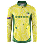 Australia Football Custom Button Sweatshirt Go Socceroos Grunge Sporty Style - Aussie Hoodie