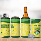 Australia Football Custom 4 in 1 Can Cooler Tumbler Go Socceroos Grunge Sporty Style - Aussie Hoodie