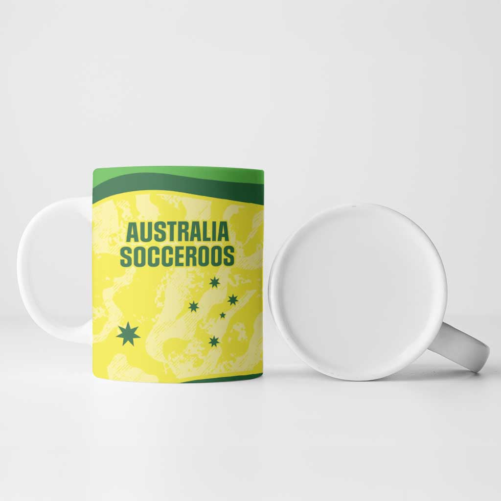 Australia Football Custom Ceramic Mug Go Socceroos Grunge Sporty Style - Aussie Hoodie