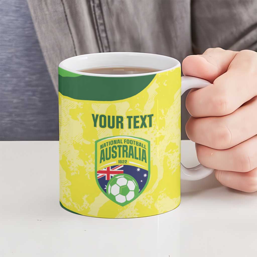 Australia Football Custom Ceramic Mug Go Socceroos Grunge Sporty Style - Aussie Hoodie