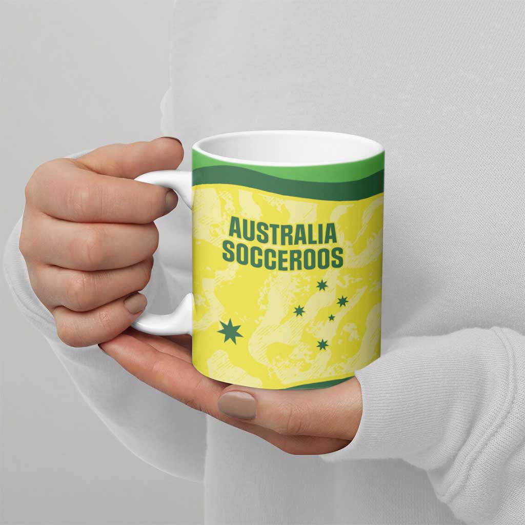 Australia Football Custom Ceramic Mug Go Socceroos Grunge Sporty Style - Aussie Hoodie