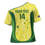 Australia Football Custom Cross Shoulder Shirt Go Socceroos Grunge Sporty Style - Aussie Hoodie