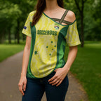 Australia Football Custom Cross Shoulder Shirt Go Socceroos Grunge Sporty Style - Aussie Hoodie