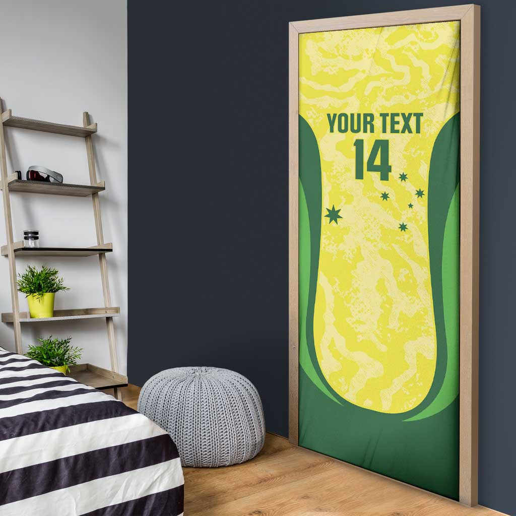 Australia Football Custom Door Cover Go Socceroos Grunge Sporty Style - Aussie Hoodie
