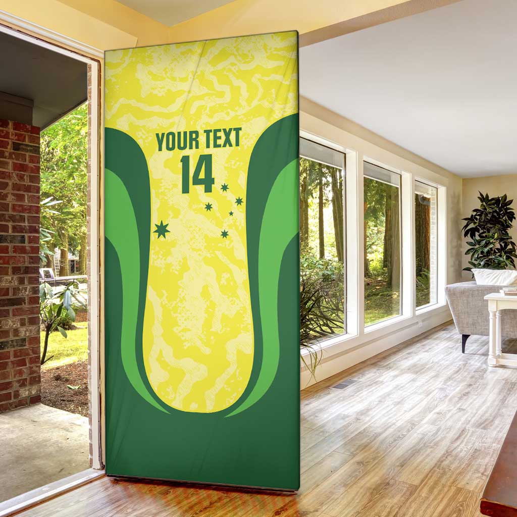 Australia Football Custom Door Cover Go Socceroos Grunge Sporty Style - Aussie Hoodie