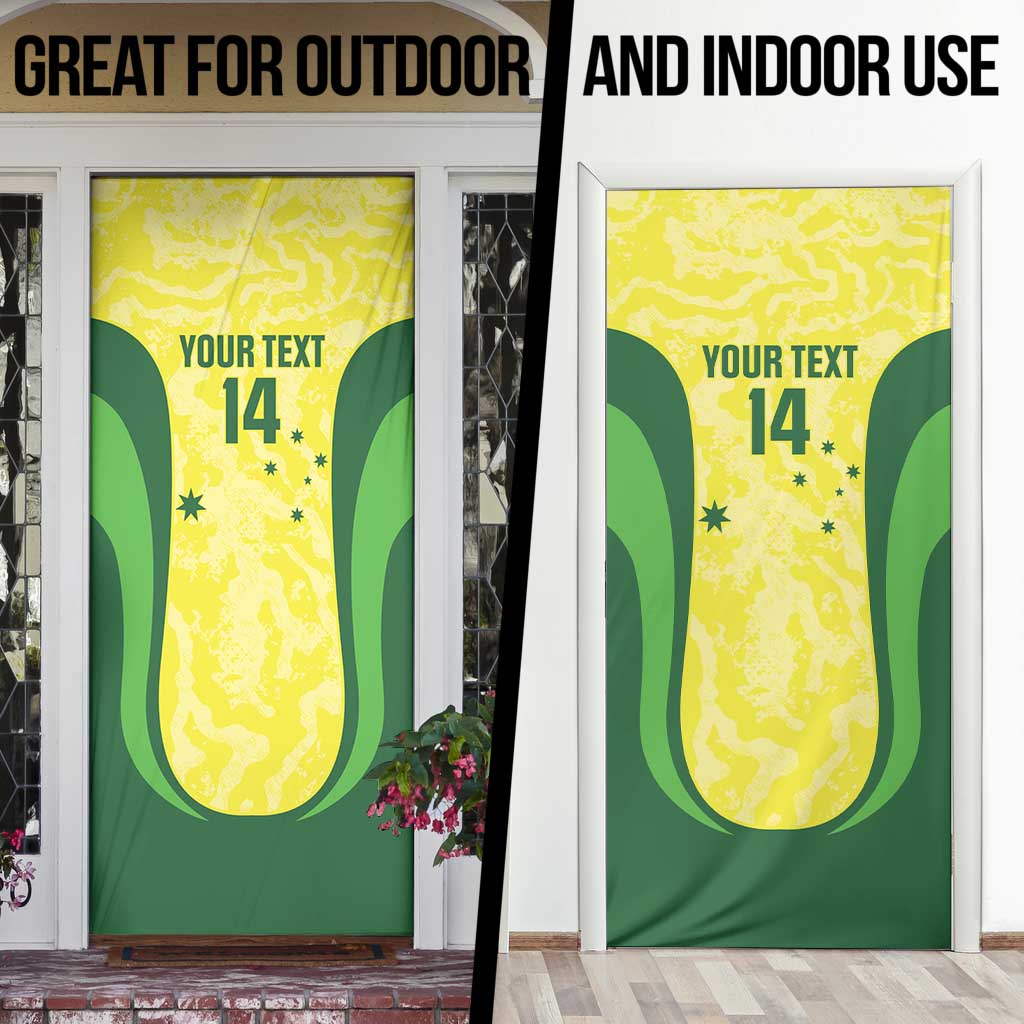 Australia Football Custom Door Cover Go Socceroos Grunge Sporty Style - Aussie Hoodie
