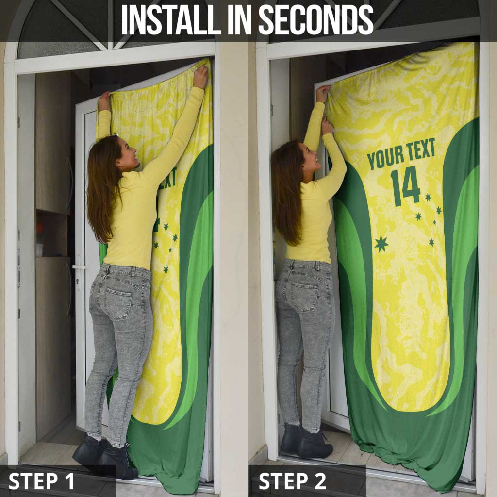Australia Football Custom Door Cover Go Socceroos Grunge Sporty Style - Aussie Hoodie