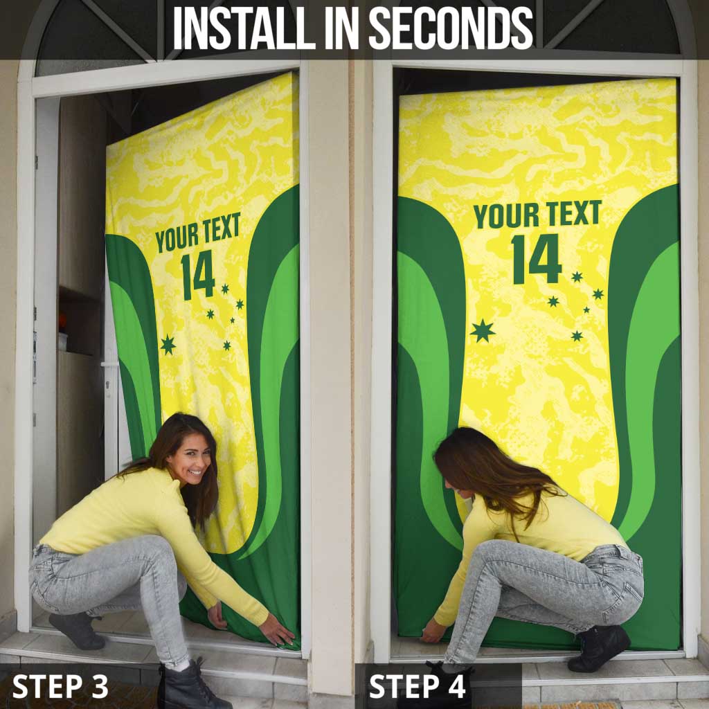 Australia Football Custom Door Cover Go Socceroos Grunge Sporty Style - Aussie Hoodie